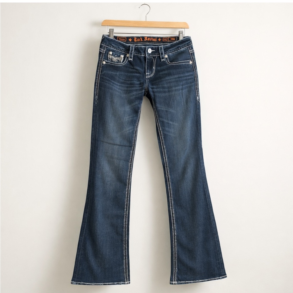Rock Revival Women's Dark Blue Boot Cut Jeans size 28 like new